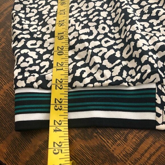 NEW Kori America Silky Black and White Animal Print Bomber Style Jacket NWT - Picture 15 of 15